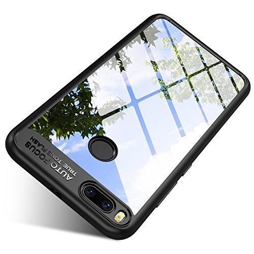Xiaomi Mi A1 Case, Vinve Slim Anti-Scratch Shockproof Cover Clear Hard Back Panel + TPU Bumper Protective Case for Xiaomi Mi A1 ï¼ˆBlackï¼‰