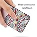 iPhone 6s Plus Case,MIZOO Ultra Thin Soft Silicone 3D Relief Printing Design and Full Protective Cover for iPhone 6 Plus,Glasses Screen Protector Film Included as a Gift (5.5 Inch) (Flower Totem-01)
