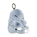 RitzyBay Handmade Rex Rabbit Fur Bunny Keychain with RitzyBay GiftBox (Small, LightGrey)