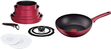 Amazon Co Jp ティファール フライパン 鍋 9点 セット Ih対応 インジニオ ネオ Ihルビー エクセレンス セット9 チタン エクセレンス 6層コーティング L 取っ手のとれる T Fal 炒め鍋 28cm 深型 フライパン Ih対応 Ihルビー エクセレンス