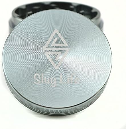 Slug Life Herb Grinder 4 Parts 2.5 Inch with Pollen Catcher (Space Grey)