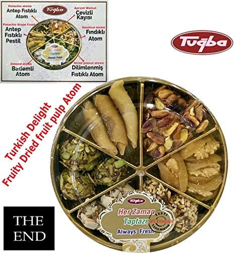 Tugba MIXED TURKISH DELIGHT - LOKUM - Fruity Dried fruit pulp Atom 295 gr / 10,40 oz