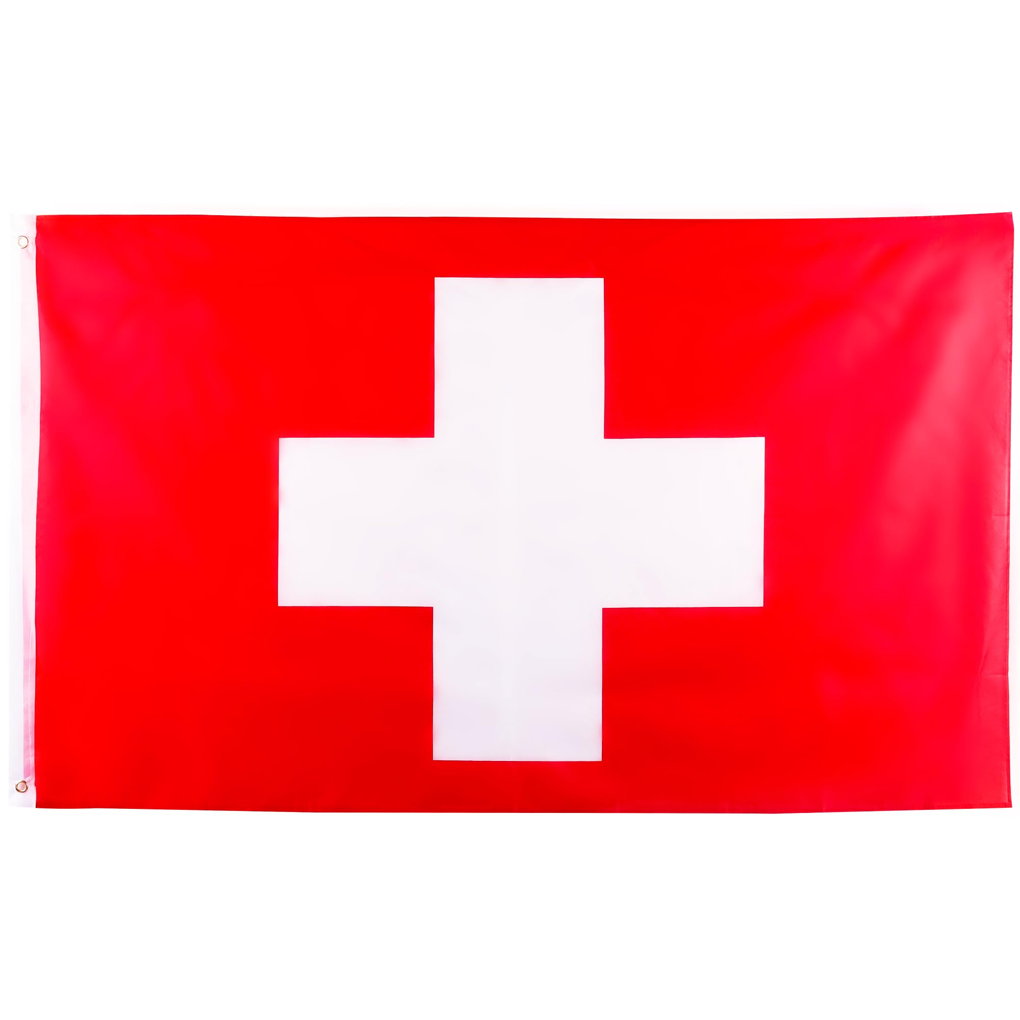 5x3ft Large Switzerland Flag for Olympics 2024 Decorations, Swiss Flag Big Switzerland Flag for Olympic Games 2024 Football Sports Events Celebration Parade Bar Garden Outdoor Party Decorations