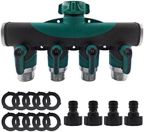 Gesura Garden Hose 4 Way Splitter | Garden Hose Connector