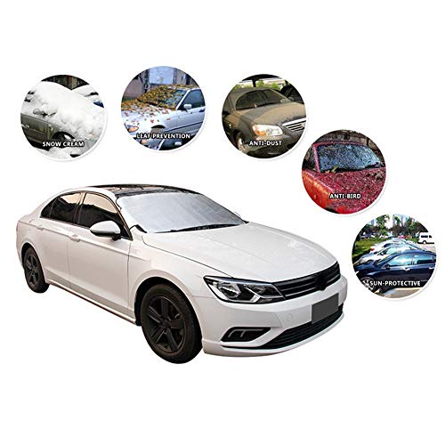 blue--net Car Windshield Snow Cover, Anti-Frost Car Front Windshield Cover, Vehicle Window Film Rainproof Antifreeze Snowproof UV Resistant Dustproof for Cars Trucks Vans - Thumbnail 2