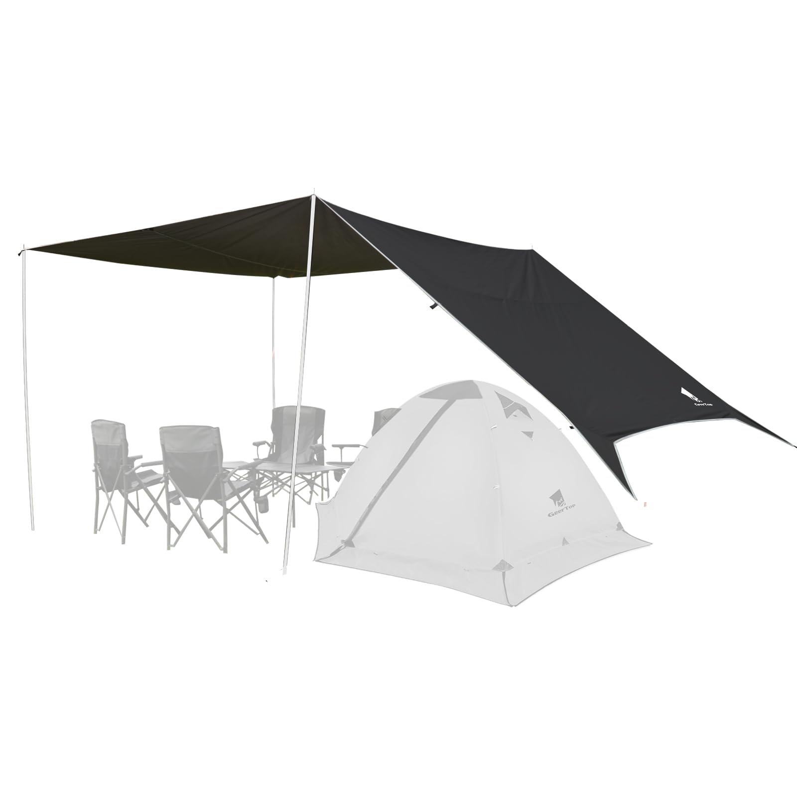 Photo 1 of GEERTOP Large 17 x 10 ft Tarp Waterproof Portable Hammock Rain Fly Outdoor Awning Backpacking Tarp Shelter for Camping Traveling