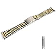 TOMIYOY 18mm 19mm 20mm jubilee stainless steel metal watch band strap bracelet,solid 316L Watch band fit for rlx skx watch