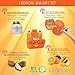 LOVERY Spa Gift Basket - Orange & Mango Scent - Luxury Mother's Day Gift - 7 Piece Bath & Body Set For Women & Men, Contains Shower Gel, Bubble Bath, Body Lotion, Bath Salt, 2 Poufs & Handmade Basket