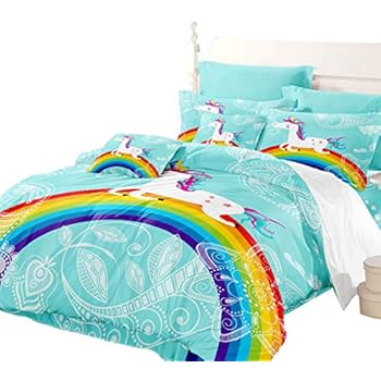 Amazon.com: Junhome Unicorn Bedding Set Twin Unicorn ...