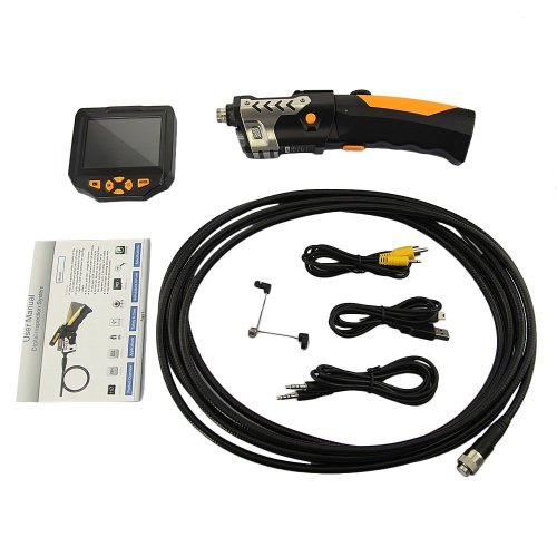 Blueskysea Free Gift + 3.5 Inches Inspection Camera Zoom Rotate Video Snapshot Borescope up to 32g Support Tv Out Removal Monitor Endoscope Inspection Camera Monitor Endoscope Camera (5m)