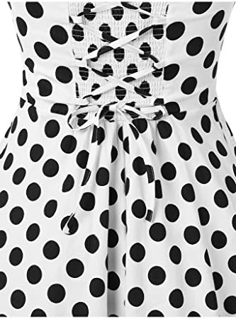 Topdress Women'sVintage Polka Audrey Dress 1950s Halter Retro Cocktail Dress 5 Topdress Women'sVintage Polka Audrey Dress 1950s Halter Retro Cocktail Dress