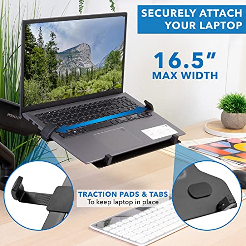 MountIt! Laptop VESA Mount Tray Laptop Holder Arm Mount Attachment Vented Notebook Tray