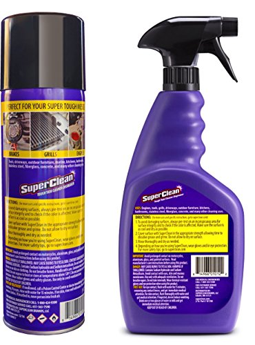 SuperClean 312202 17oz Foaming Aerosol Engine 32oz All Purpose Tough Task Cleaner Degreaser, 49. fluid_ounces, 2 Pack