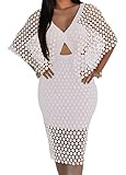 shekiss Summer Lace Sexy Party Deep V Collar Burst Club Bodycon Dresses For Women