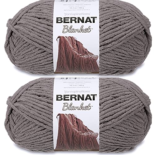 Bernat Yarn Blanket, Dark Grey, 2x300g