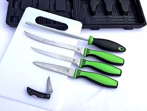 CAM Ranch Portable Fillet Knife Set - Fishing, Hunting, Camping, Big Game Processing Knives Field Kit