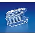 Inline Plastics VPP781 Clear Hinged Lid Containers 8-13/16x4-7/8x3-3/16 (Case of 300)
