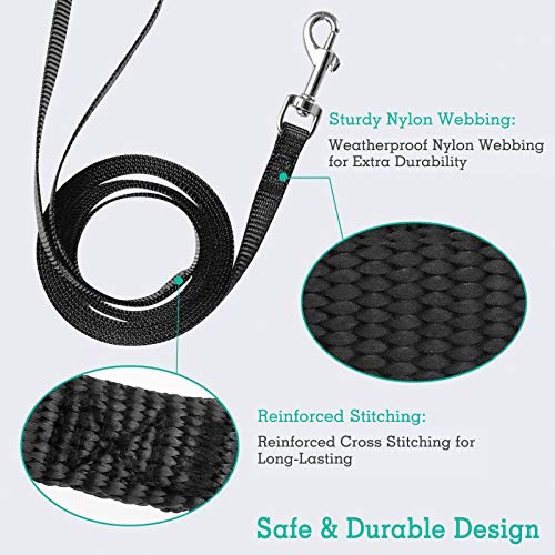 rabbitgoo 2 Pack Cat Leashes Long Nylon Pet Leash, Escape Proof Durable Walking Leads, Easy