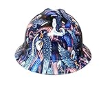 Izzo Graphics Eagle Flag MSA V-Guard Full Brim Hard Hat