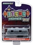 1971 Airstream Land Yacht Safari Travel Trailer Unrestored Version Hitched Homes Series 5 1/64 Diecast Model by Greenlight 34050 D