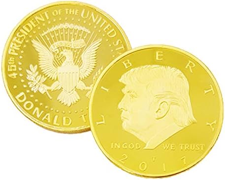Trump Coin - 2017 President Donald J. Trump Gold Plated Inaugural Eagle Commemorative Novelty Coin - Collector's Item by AIIZ Collectibles