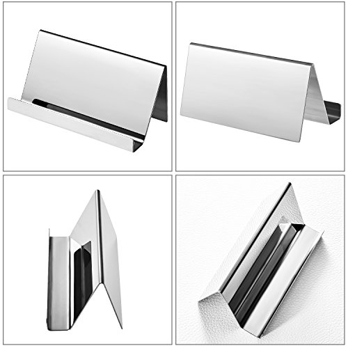 Maxdot 2 Pack Stainless Steel Business Cards Holders Desktop Card