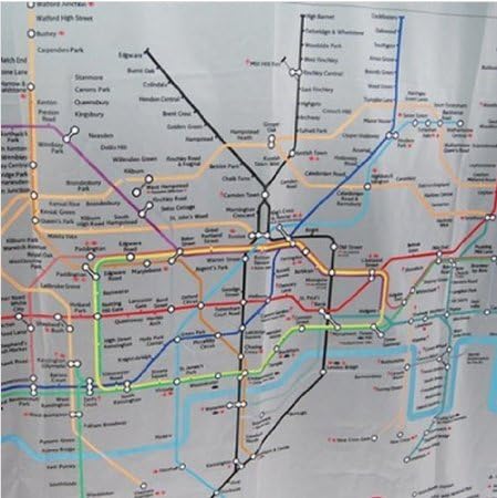 Come Home LoveEVA London Underground Map Shower Curtain