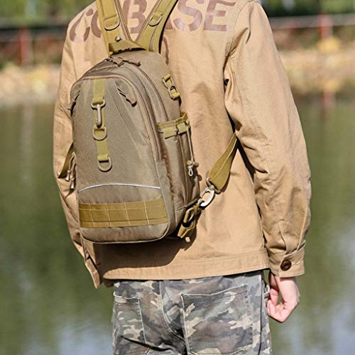 N/A/ Outdoor Angeltasche Rucksack mit Rutenhalter Schulter Crossbody Paket Outdoor Angeltasche – Bild 6