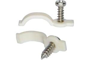 SpiritLED 100 Lots Strip Light Mounting Bracket,One Side Fixing,Screws Included (for Waterproof Strip Width 10mm(3/8")