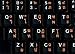 Thai English Non Transparent Black Background Keyboard Computer Stickers
