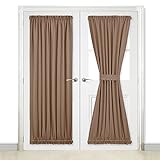 Nicetown Energy Efficient Blackout Patio Door Curtain Panel - One Piece W54 x L72-Inch - Cappuccino