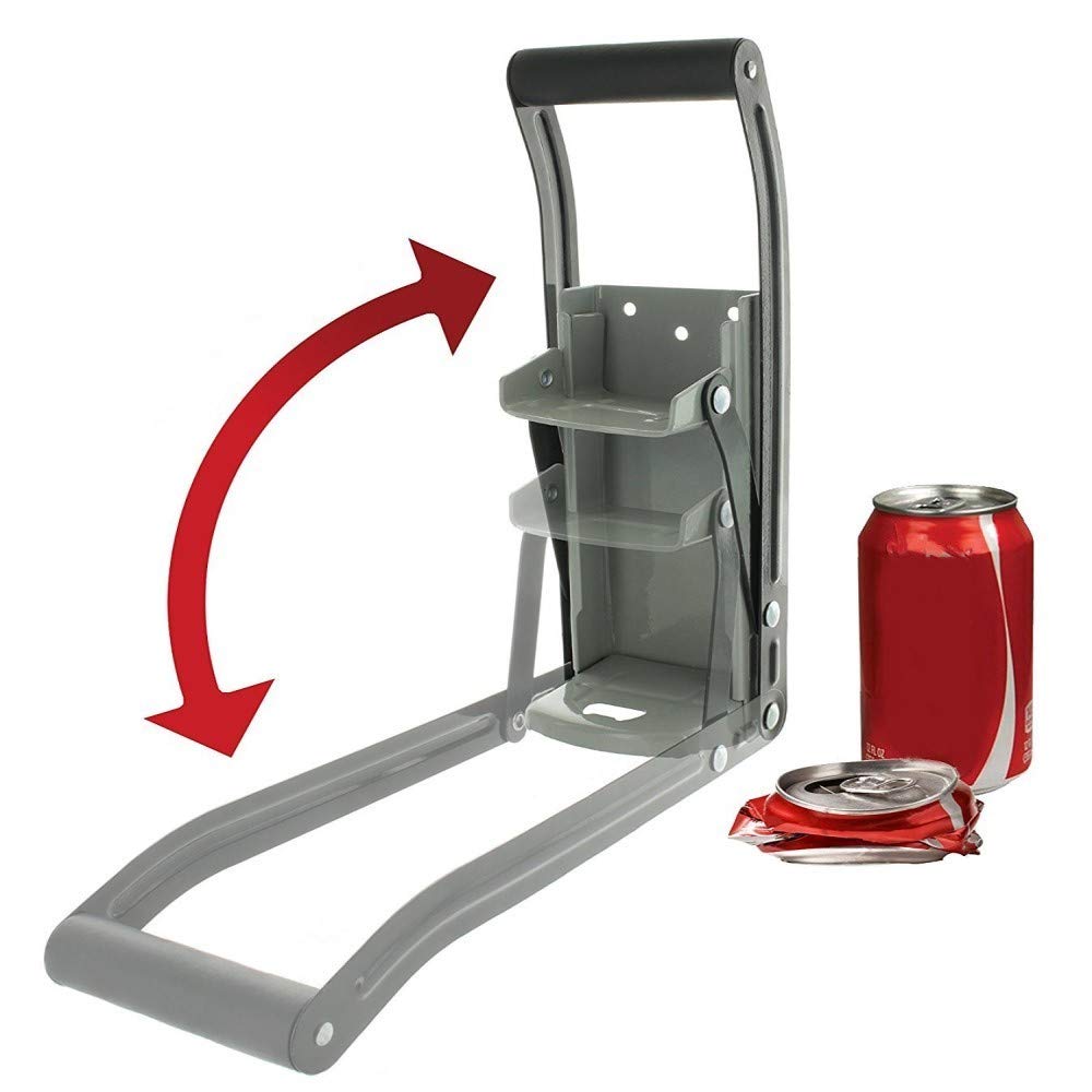 ALIXIN-2In1Steel Aluminum Can Crusher/Bottle Opener,Easy Can Crusher Heavy Duty Wall Mounted Can Crusher Recycler Pull Aluminum Soda Bottle Opener Beer Recycling,Eco-Friendly Recycling Tool(16OZ)