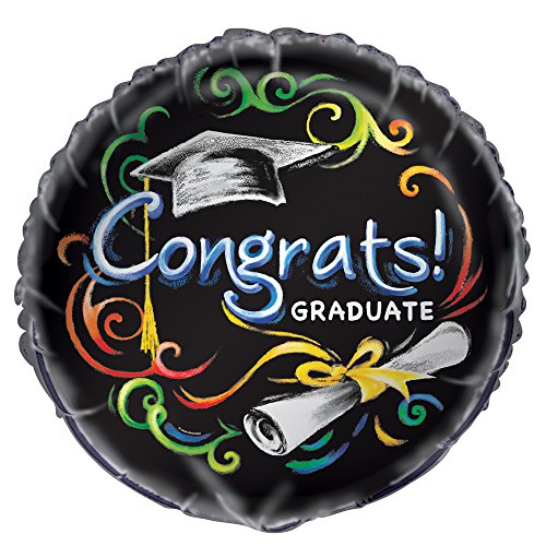 18" Foil Chalkboard Graduation Balloon