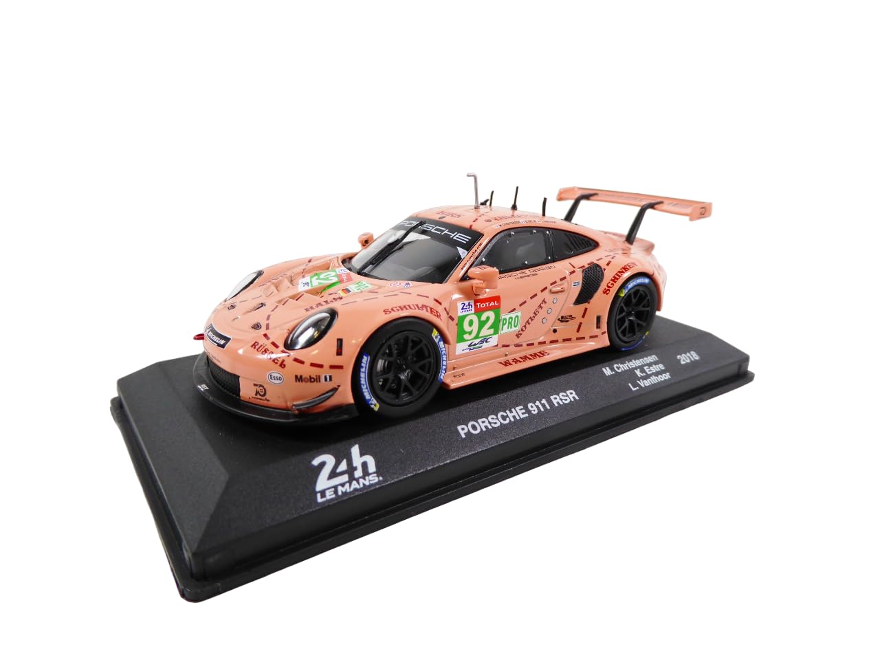 OPO 10 Voiture Miniature 1/43 Porsche 911 RSR Le Mans 2018 Pink Pig - Christensen 24LM02