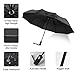 ISIDO Windproof Umbrella 10 Ribs Travel Umbrella with UV Protection Coating Auto Open Close and Upgraded Anti-Slip Handle - Gift Leather Cover