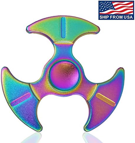 New Infinspin Fidget Spinner - Aluminum Alloy Rainbow Color 4+ Minutes Spin Anxiety Relief Toy Helps Relieve Stress &amp; Anxiety Promotes Focus &amp; Calm for ADD Autism ADHD Finger Handheld Quiet Spinning
