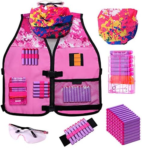 Girls Tactical Vest Kit Compatible with Nerf Guns N-Strike Elite Series