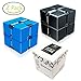 Infinity Cube Fidget Cube Toy for Adults & Kids Relieve Stress & Anxiety Cool Hand Fidget Stress Toy Magic Flip Rubiks Cube for ADD,ADHD,OCD,Anxiety Disorder,Autism by Ganowo (Blue&Black)