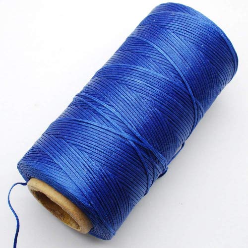 284yrd deep Blue Leather Sewing Waxed Thread 150D 1mm Leather Hand Stitching 125g - Thumbnail 5