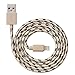 SNX(TM) Certified 5 Pack 3 Feet / 1 Meter 8 Pin Nylon Braided Lightning to USB Cord for iPhone iPad iPod