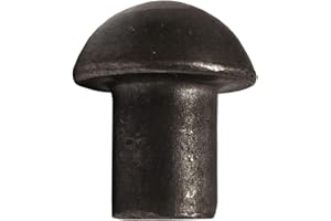 Hanson Rivet 1/2inches x 1/2inches Steel Solid Rivet, Round Head, Plain Finish, Pack of 1LB (Approximately 13 Pieces PER Pound).