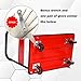 Push Cart Dolly AFT PRO USA Push Platform Truck Folding Rolling Flatbed Cart 360 Degree Swivel Wheels Foldable Handle (RED, 660LB)