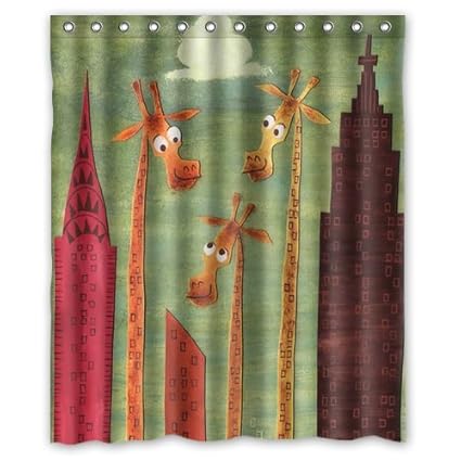 Amazon Com Shower Curtain Waterproof Bath Curtain Africa Cute