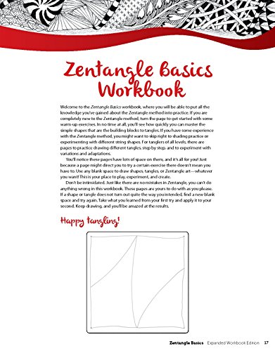 Zentangle Basics, Expanded Workbook Edition: A Creative Art Form Where All You Need is Paper, Pencil, Pen (Design Originals) 25 Original Tangles, Beginner-Friendly Practice Exercises, Techniques
