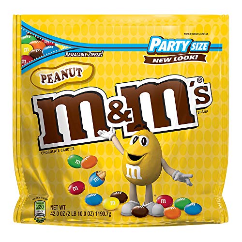 M&M'S Peanut Chocolate Candy Party Size 42-Ounce Bag (Pack of 2)