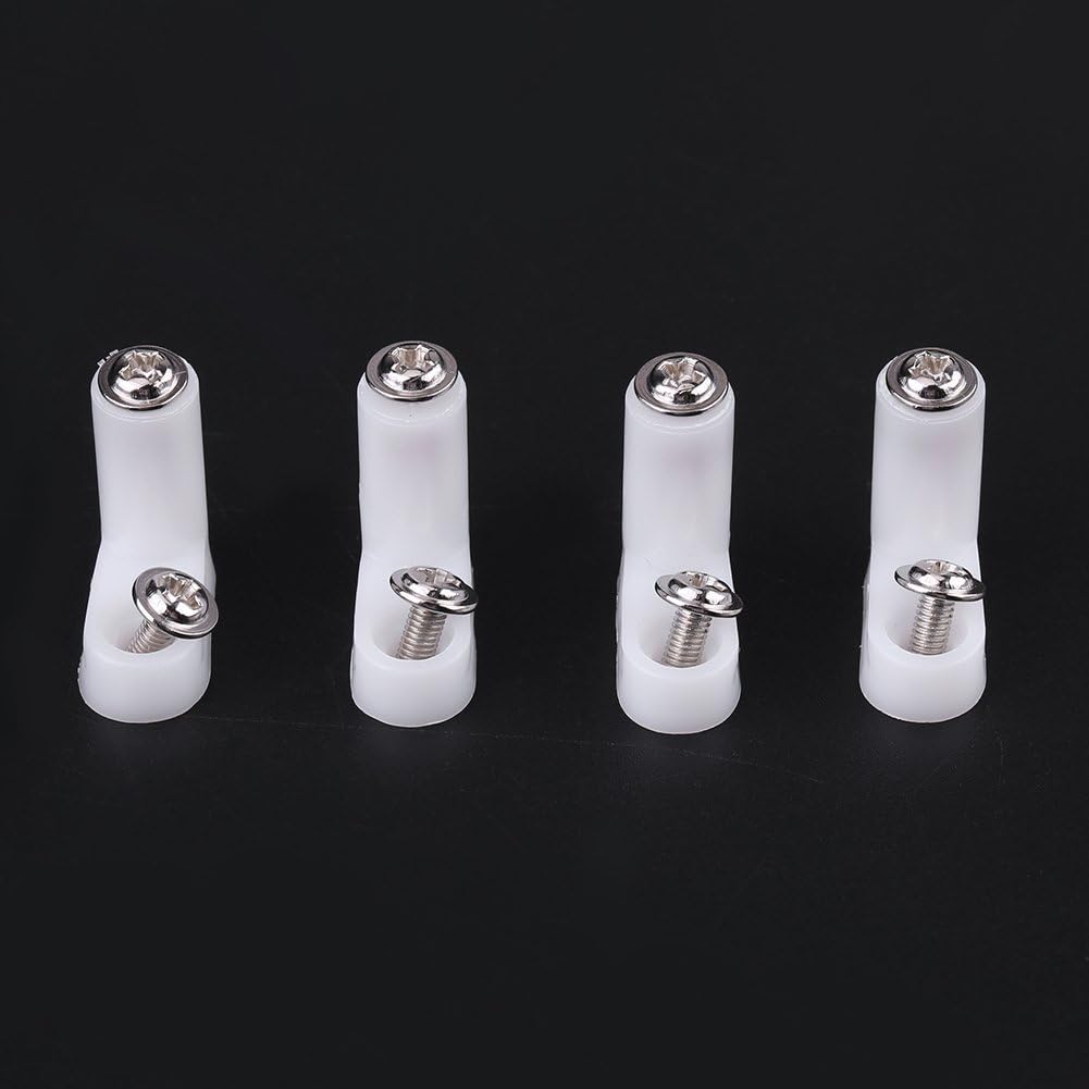 100pcs 2cm L Type PCB Mounting Feet with Screw for Gaming Board, White - Image 4