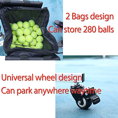image for NAKOBO 280 Tennis Ball Hopper Basket Portable and Moveable Teaching an
