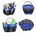 Quick Drying Mesh Caddy Organizer 8 Pockets Hanging Shower Toiletry Bag Makeup Cosmetic Storage Bag Bath Shampoo Shower Organizer Oxford Travel Gym Dorm Bathroom Pouch Case Washing Bag with Handles Blue