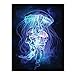 WHAT ON EARTH Led Light Up Jellyfish Picture - Canvas Wall Art - 15.75