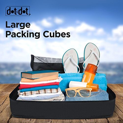Dot&Dot Large Packing Cubes for Travel - 4 Piece Luggage Accessories Organizers 7 Dot&Dot Large Packing Cubes for Travel - 4 Piece Luggage Accessories Organizers